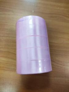 Лента атласная гладкая на катушке 25мм х 25ярд. Бело-Лиловый,1шт.